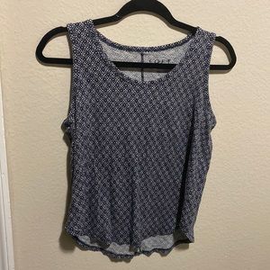 Ann Taylor Size S Blue/White Tank Top